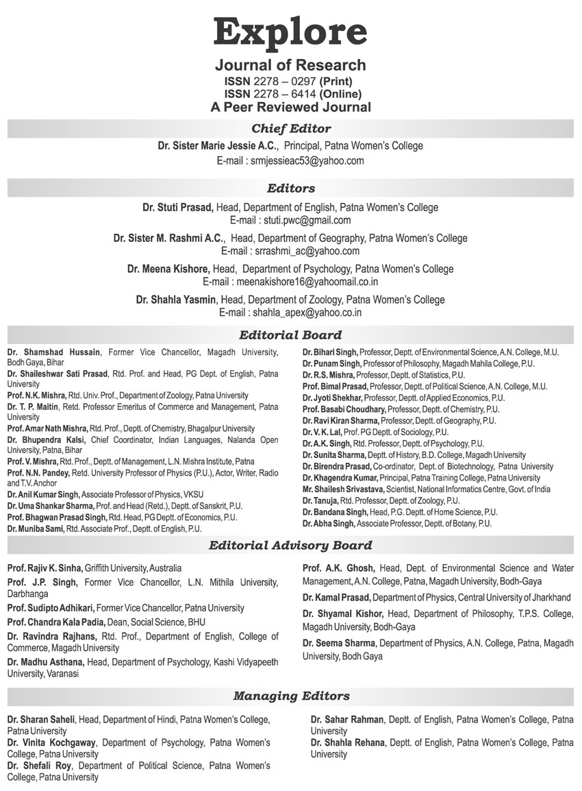 Patnawomens College | Explore9-Editorial-Board Top College in Patna | Editorial Board